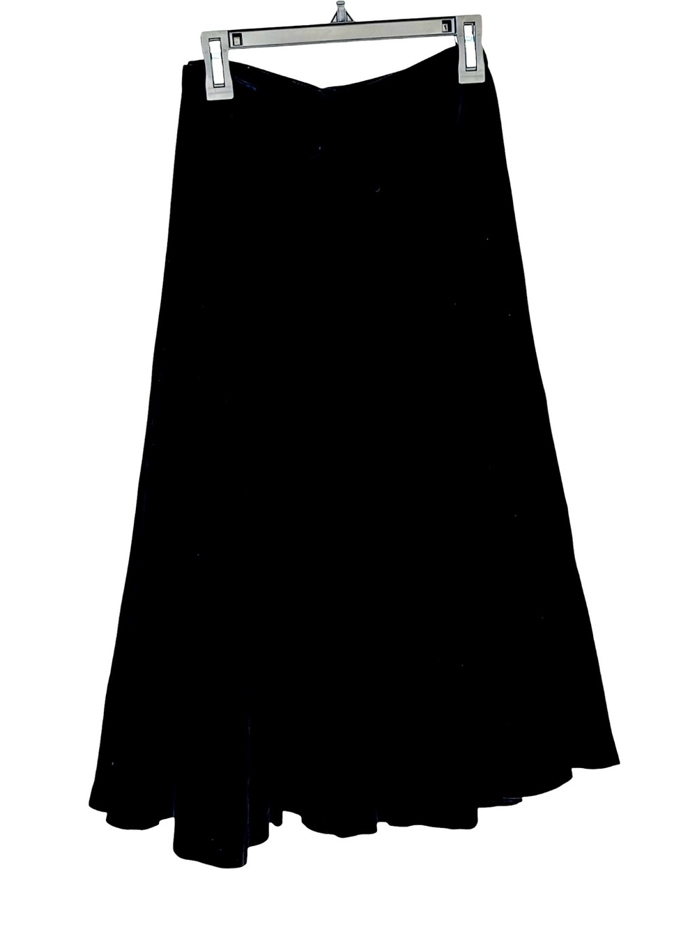 Vintage black velvet swing skirt